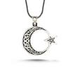 925 Ayar Gümüş Ay Yıldız Kolye