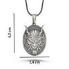 925 Ayar Gümüş Oni Maske Kolye