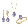Lila Ametist Taşlı Gümüş Takım TKM08