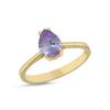 Lila Ametist Taşlı Gümüş Yüzük YZ05