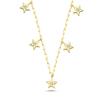 Taşlı Yıldızlar  Altın Kaplama Kolye KLY20