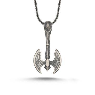925 Ayar Gümüş Viking Balta Kolye