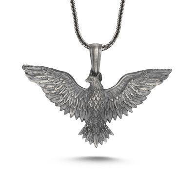 925 Ayar Kartal Figürlü Kolye