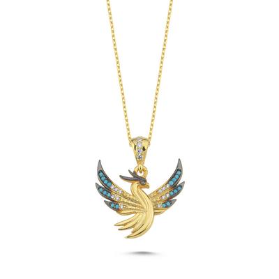 Anka Kuşu Altın Kaplama Kolye A10