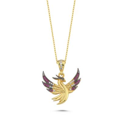 Anka Kuşu Altın Kaplama Kolye A8