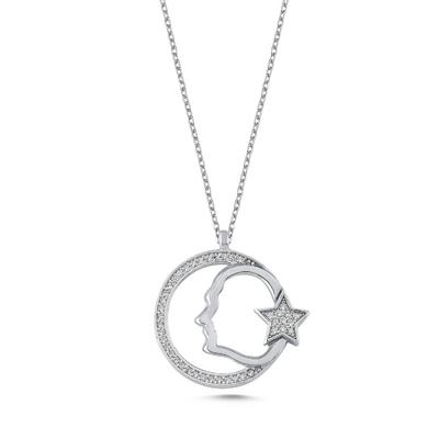 Ay Yıldızlı Atatürk Gümüş Kolye KLY31