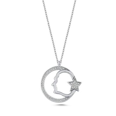 Ay Yıldızlı Atatürk Gümüş Kolye KLY31