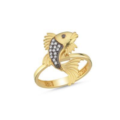 Balık Altın Kaplama Yüzük BAL13