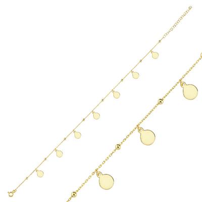 Damlalı Altın Kaplama Bileklik BLK5