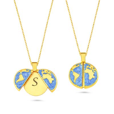 Dünya Altın Kaplama Kolye AB10