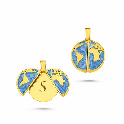 Dünya Altın Kaplama Gümüş Kolye Ucu GS204