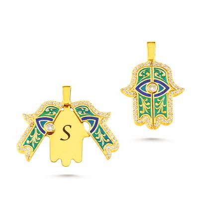 Fatma Ana Eli Altın Kaplama Kolye Ucu YB201