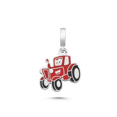 John Deere Traktör Gümüş Kolye Ucu ARB64