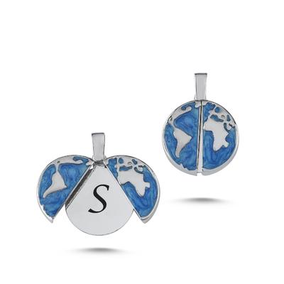 Kalp Açılır Kapanır Gümüş Kolye Ucu