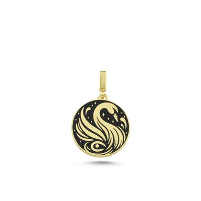 Kuğu Altın Kaplama Gümüş Kolye Ucu KG345