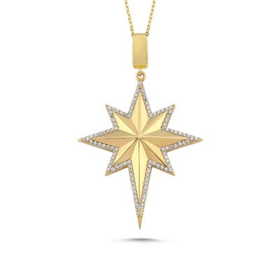 Kuzey Yıldızı Altın Kaplama Kolye YD1