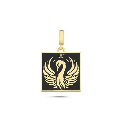 Mineli Anka Kuşu Altın Kaplama Kolye Ucu UC2