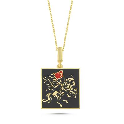 Sancak Mineli Altın Kaplama Kolye SGY130