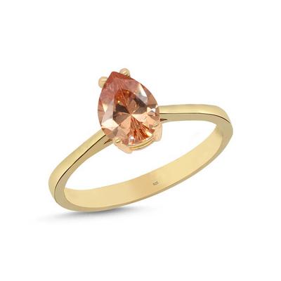 Sitrin Taşlı Gümüş Yüzük 09