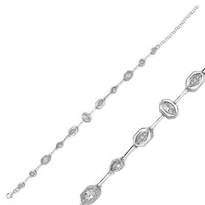 Taşlı Gümüş Bileklik BLK23