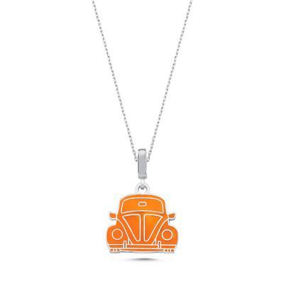 Turuncu Tosbağa Gümüş Kolye KLY90