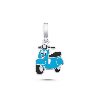 Vespa Motosiklet Gümüş Kolye Ucu ARB58