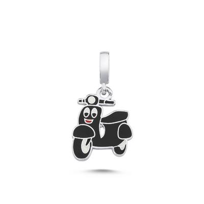 Vespa Motosiklet Gümüş Kolye Ucu ARB61