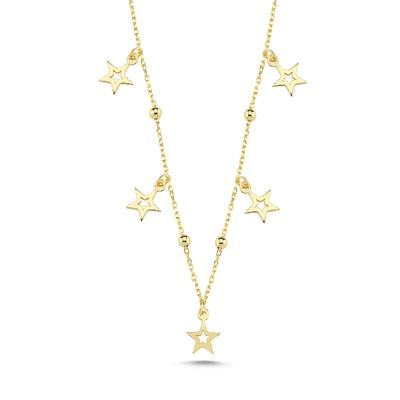 Yıldız Altın Kaplama Kolye KLY16